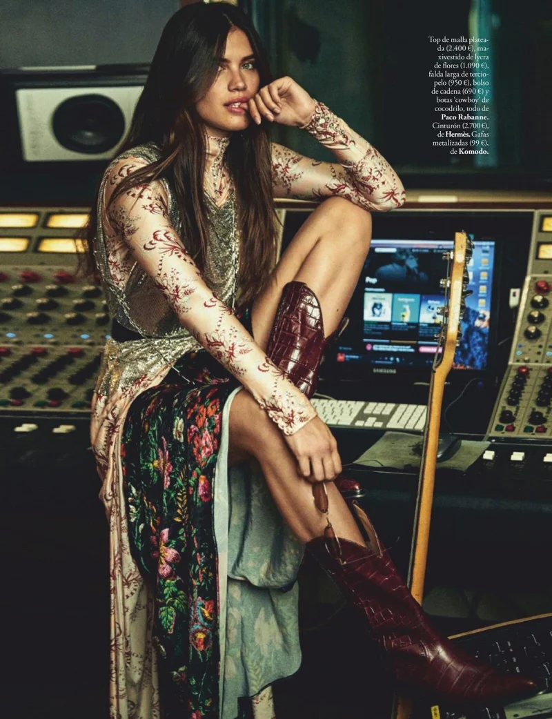 Sara Sampaio Wears Boho Fashion by Mario Sierra for ELLE Spain